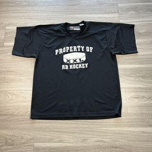 Vintage Nike Jersey Mens Large Black Bauer Hockey 90s Boxy Fit